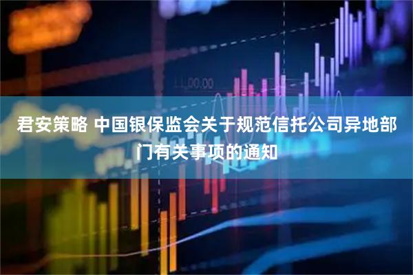 君安策略 中国银保监会关于规范信托公司异地部门有关事项的通知
