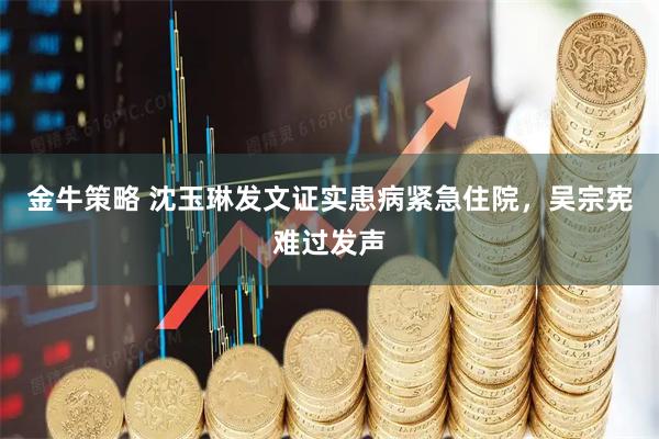 金牛策略 沈玉琳发文证实患病紧急住院，吴宗宪难过发声
